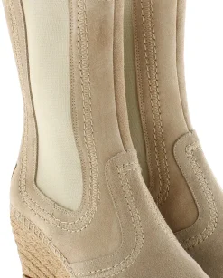 Mujer Vidorreta Outlet|Botas Altas|Bota alta Chelsea en serraje arena Tilo 7