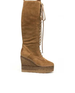 Mujer Vidorreta Outlet|Botas Altas|Bota alta en serraje cuero oscuro Tilo 7