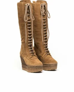 Mujer Vidorreta Outlet|Botas Altas|Bota alta en serraje cuero oscuro Tilo 7