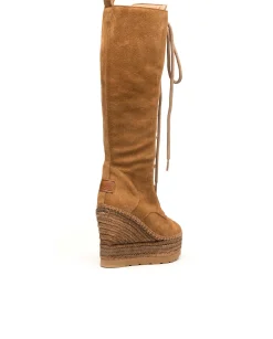 Mujer Vidorreta Outlet|Botas Altas|Bota alta en serraje cuero oscuro Tilo 7