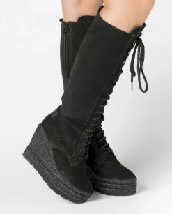 Mujer Vidorreta Outlet|Botas Altas|Bota alta en serraje negro Tilo 7