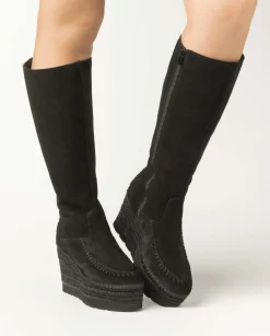 Mujer Vidorreta Outlet|Botas Altas|Bota alta en serraje negro Tilo 5