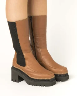 Mujer Vidorreta Outlet|Botas Altas|Bota alta en velvet cuero Panteta