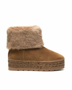 Vidorreta Outlet|Bota baja en serraje cuero oscuro Merce Doble