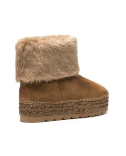 Vidorreta Outlet|Bota baja en serraje cuero oscuro Merce Doble