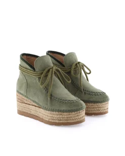 Mujer Vidorreta Botas Bajas|Bota baja en serraje kaki Creta