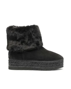 Vidorreta Outlet|Bota baja en serraje negro Merce Doble