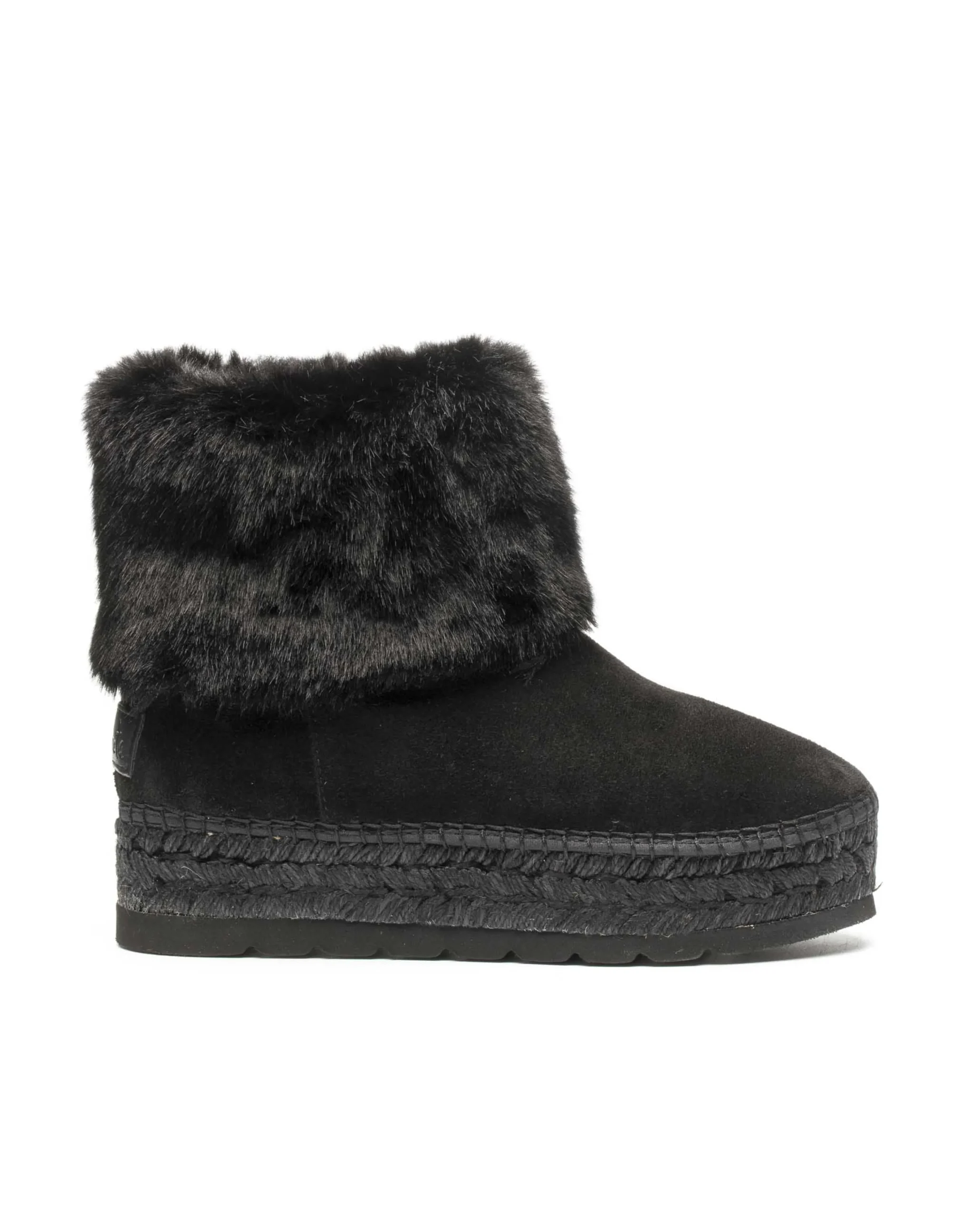Vidorreta Outlet|Bota baja en serraje negro Merce Doble
