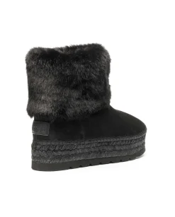 Vidorreta Outlet|Bota baja en serraje negro Merce Doble