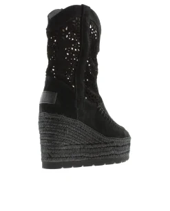 Mujer Vidorreta Botas Altas|Bota calada en serraje negro Tilo 5