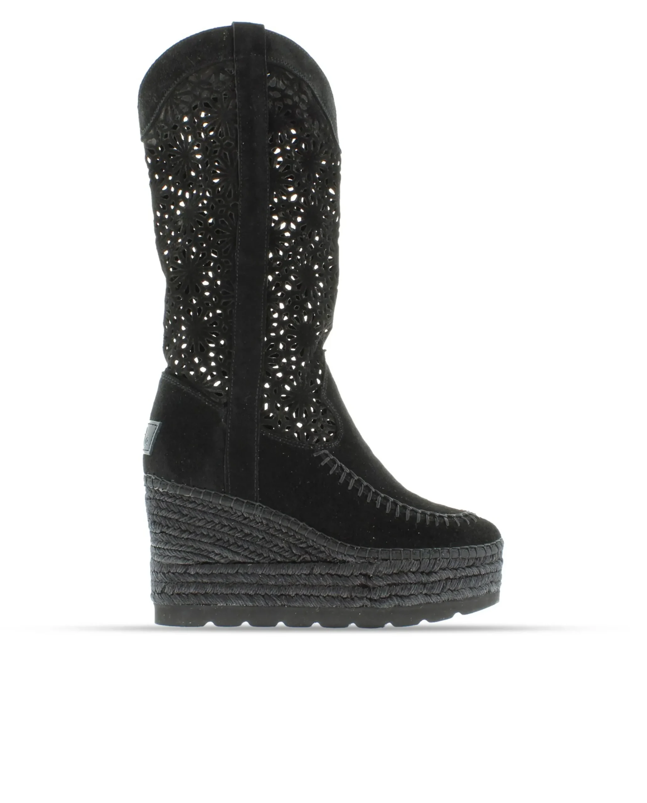 Vidorreta Outlet|Bota calada en serraje negro Tilo 5