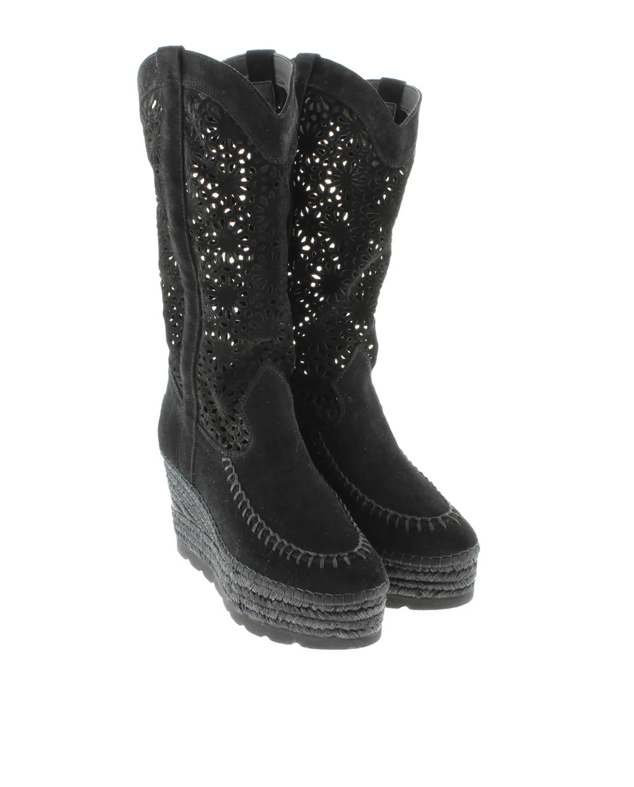 Vidorreta Outlet|Bota calada en serraje negro Tilo 5