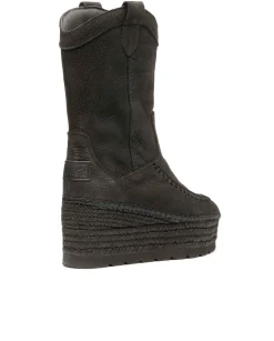Vidorreta Outlet|Bota Cowboy en nobuk negro Creta