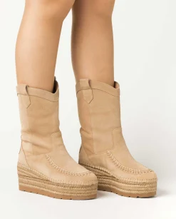 Vidorreta Outlet|Bota Cowboy en serraje arena Creta