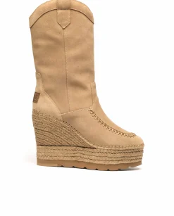 Mujer Vidorreta Botas Cowboy|Bota Cowboy en serraje nude Tilo 7