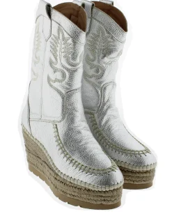 Mujer Vidorreta Botas Cowboy|Bota Cowboy napa metal plata Tilo 5