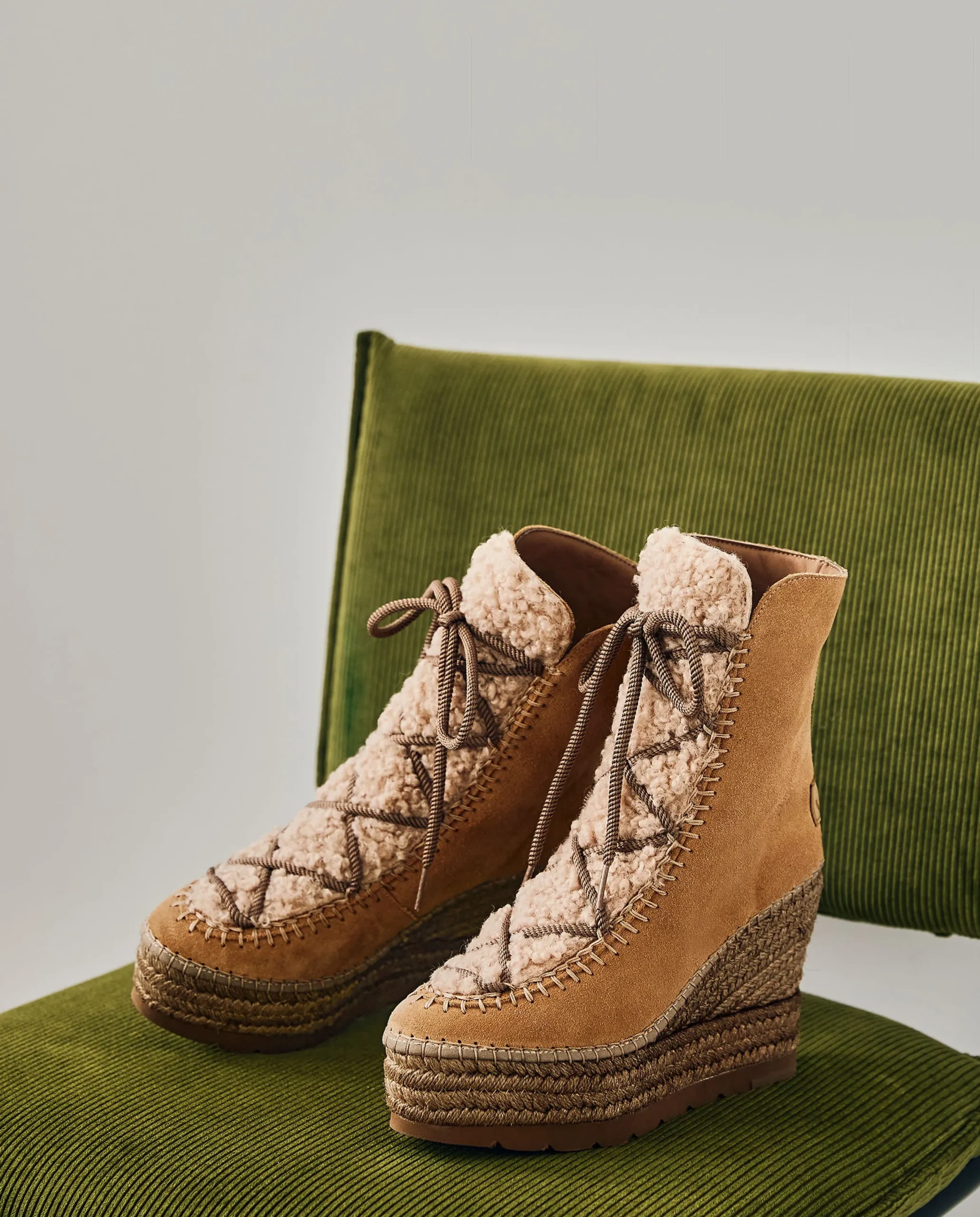 Mujer Vidorreta Botines|Botin borreguito en serraje camel Tilo 7