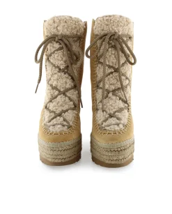 Mujer Vidorreta Botines|Botin borreguito en serraje camel Tilo 7