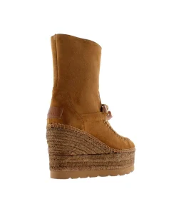 Vidorreta Outlet|Botin cadena en serraje cuero Tilo 5