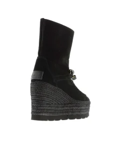 Vidorreta Outlet|Botin cadena en serraje negro Tilo 5