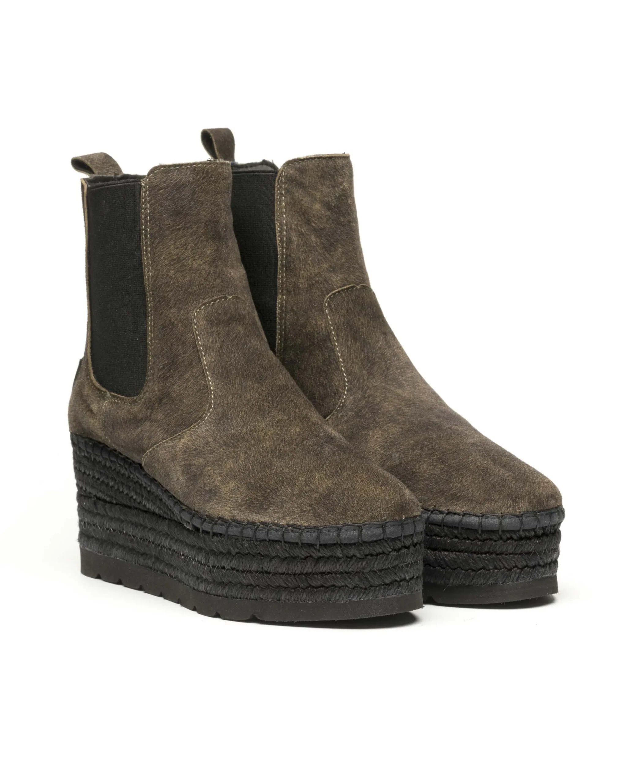 Vidorreta Outlet|Botin Chelsea en cavallo kaki Creta