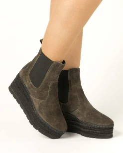 Vidorreta Outlet|Botin Chelsea en cavallo kaki Creta