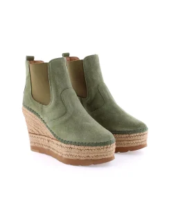 Mujer Vidorreta Botines|Botin Chelsea en serraje kaki Tilo 7