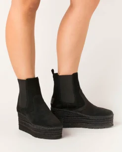 Mujer Vidorreta Botines|Botin Chelsea en serraje negro Creta