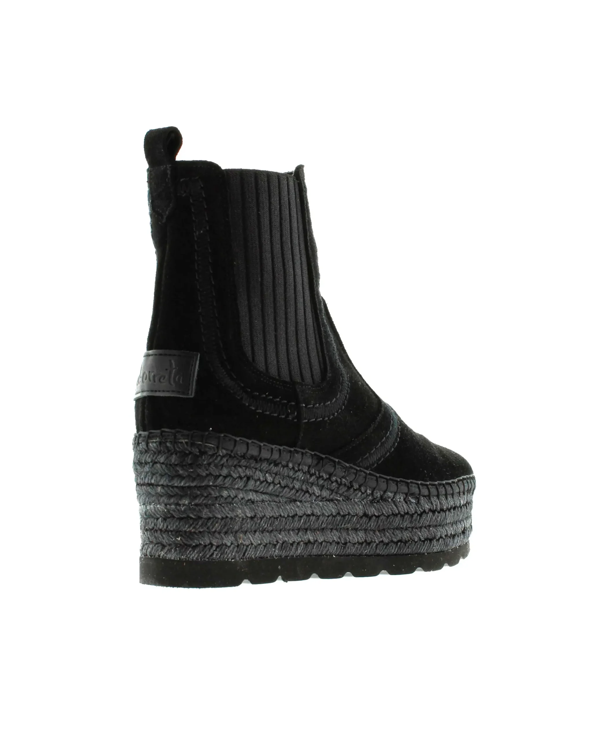 Vidorreta Outlet|Botin Chelsea en serraje negro Creta