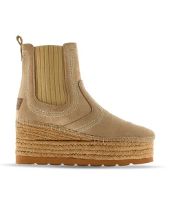 Vidorreta Outlet|Botin Chelsea en serraje arena Creta