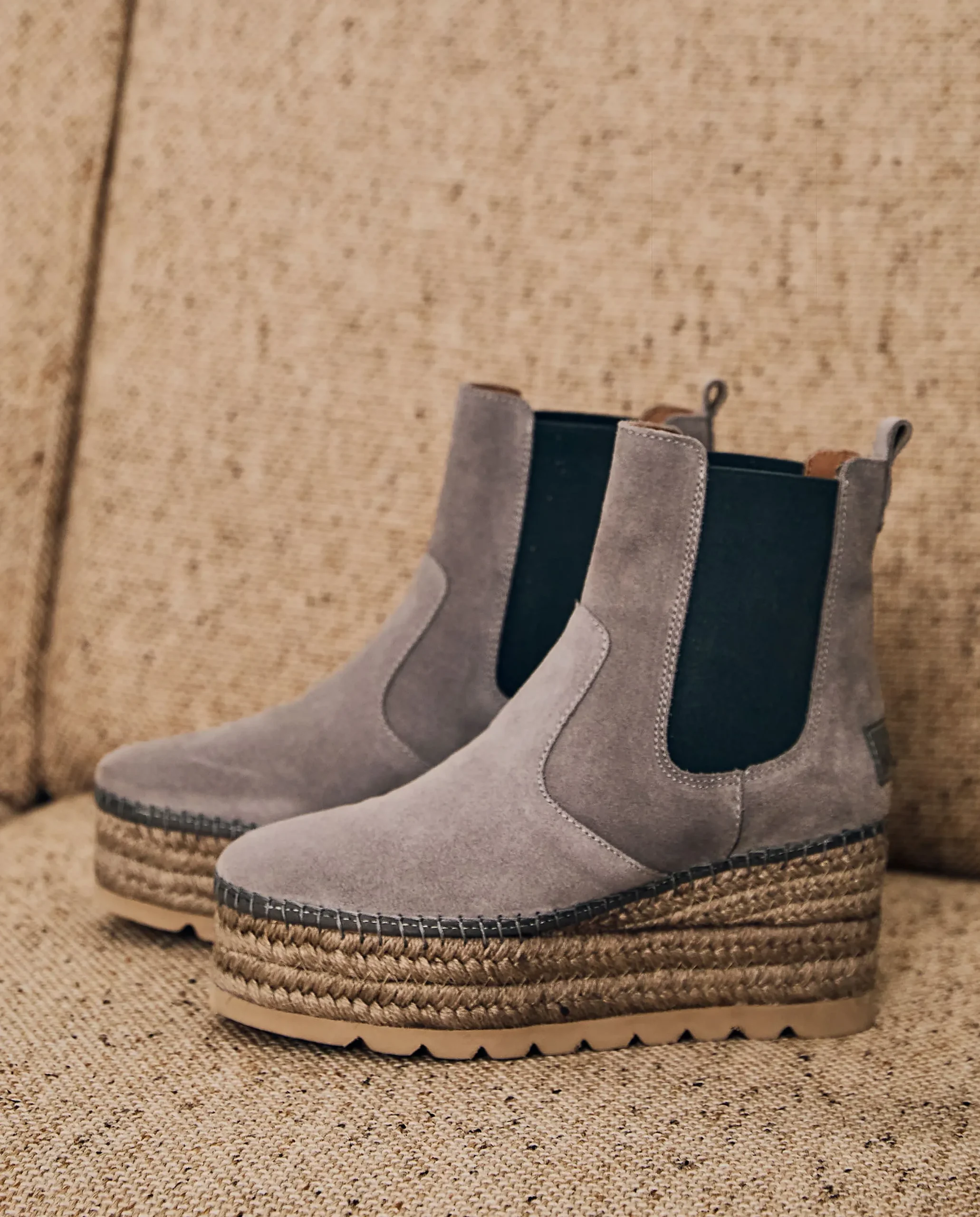 Mujer Vidorreta Botines|Botin Chelsea en serraje gris Creta