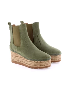 Mujer Vidorreta Botines|Botin Chelsea en serraje kaki Creta