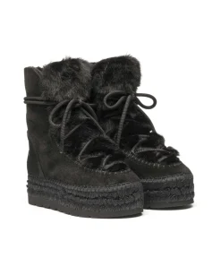 Mujer Vidorreta Botines|Botin con pelo en serraje negro Merce Doble
