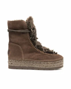 Vidorreta Outlet|Botin con pelo en serraje testa Merce Doble