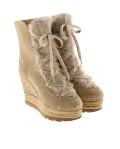 Vidorreta Outlet|Botin de pelo en serraje arena Tilo 7