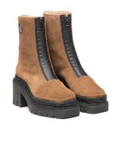 Vidorreta Outlet|Botin en serraje cuero Panteta
