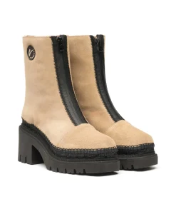 Vidorreta Outlet|Botin en serraje nude Panteta
