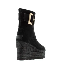 Mujer Vidorreta Botines|Botin hebilla en serraje negro Tilo 5