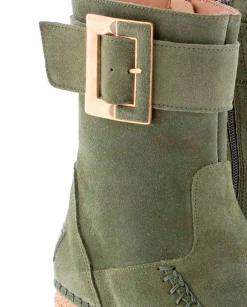 Mujer Vidorreta Botines|Botin hebilla en serraje kaki Tilo 5