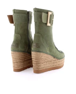 Mujer Vidorreta Botines|Botin hebilla en serraje kaki Tilo 5