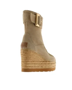 Mujer Vidorreta Botines|Botin hebilla en serraje arena Tilo 5