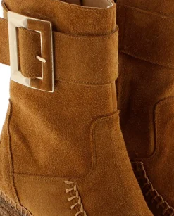 Mujer Vidorreta Botines|Botin hebilla en serraje cuero Tilo 5