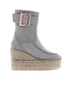 Mujer Vidorreta Botines|Botin hebilla en serraje gris Tilo 5