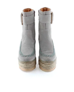 Mujer Vidorreta Botines|Botin hebilla en serraje gris Tilo 5