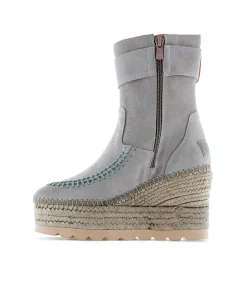 Mujer Vidorreta Botines|Botin hebilla en serraje gris Tilo 5