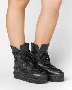 Vidorreta Outlet|Botin plataforma en bost negro Merce Doble