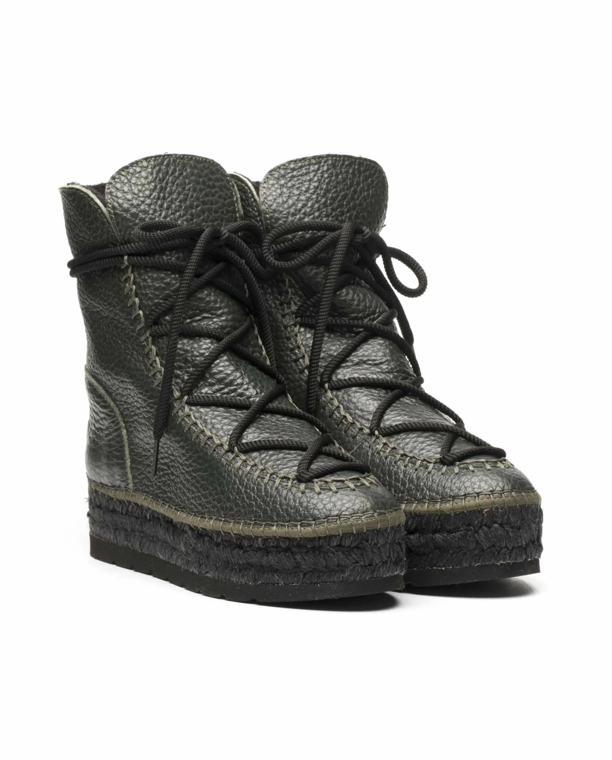 Vidorreta Outlet|Botin plataforma en bost kaki Merce Doble