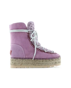 Mujer Vidorreta Botines|Botin plataforma en serraje violeta Merce Doble