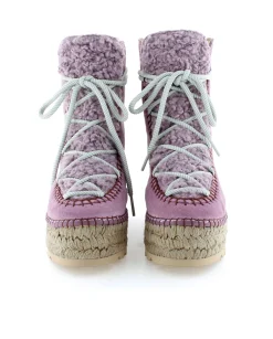 Mujer Vidorreta Botines|Botin plataforma en serraje violeta Merce Doble