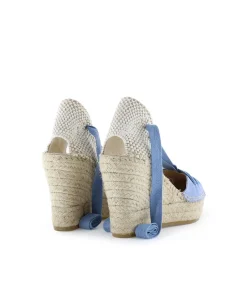 Mujer Vidorreta Sandalias Cuña|Campesina en serraje jeans Tilo 7